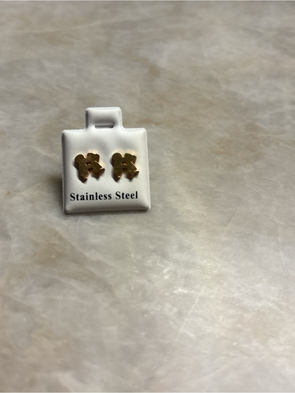 Gold Tone Stainless Steel Stud Earrings
